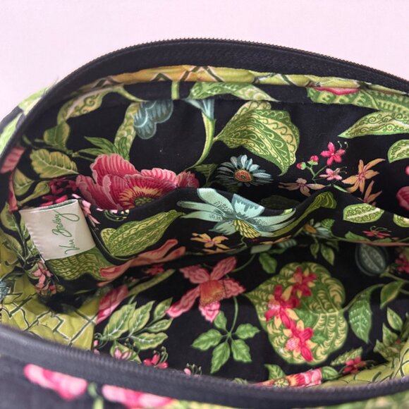 VERA BRADLEY Botannica Black Green and Pink Floral Bag - Picture 9 of 11